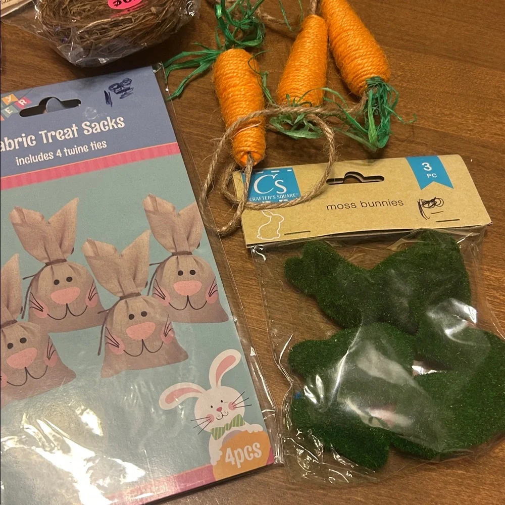 Easter Decor Bundle with Bunny Clips and Carrot Garland and much more.